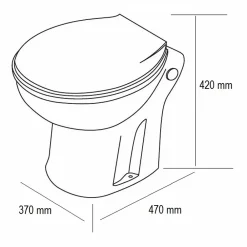 Concilio WC compact avec broyeur à pompe centrifuge intégrée - Fabrication Francaise