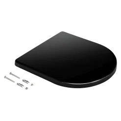 Abattant Wc|Schulte Wc Déclipsable - Avec Frein De Chute - Lunette Et Couvercle - Duroplast - Noir Mat