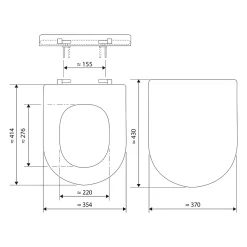 Abattant Wc|Schulte Wc Déclipsable - Avec Frein De Chute - Lunette Et Couvercle - Duroplast - Noir Mat