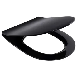 Schulte Wc Déclipsable - Avec Frein De Chute - Lunette Et Couvercle - Duroplast - Noir