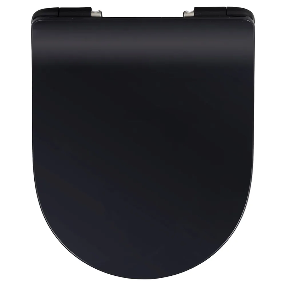 Schulte Wc Déclipsable - Avec Frein De Chute - Lunette Et Couvercle - Duroplast - Noir