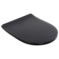 Schulte Wc Déclipsable - Avec Frein De Chute - Lunette Et Couvercle - Duroplast - Noir