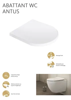 Abattant Wc|Schulte Wc Déclipsable - Avec Frein De Chute - Lunette Et Couvercle - Duroplast - Blanc