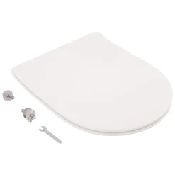 Schulte Wc Déclipsable -avec Frein De Chute - Lunette Et Couvercle - Duroplast - Blanc