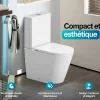 Dileci WC en Céramique Blanche à poser - Design moderne