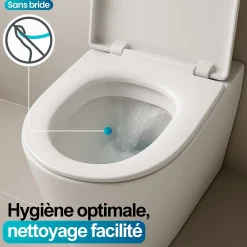 Dileci WC en Céramique Blanche à poser - Design moderne