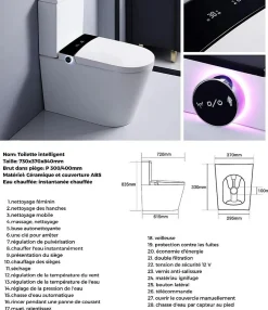 Rentside WC JAPONAIS EN CERAMIQUE - T5 WALL HUNG SUR PIEDS