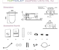 Toptoilet WC Japonais Suspendu CRYSTAL 2