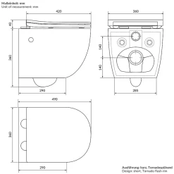 Wc Suspendu|Luxebath WC suspendu chasse d'eau tornado fonction bidet noir mat avec siège Softclose
