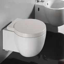 Wc Suspendu|Rue Du Bain WC Suspendu Compact Avec Abattant Céramique Blanc - 50x41 cm - Charm
