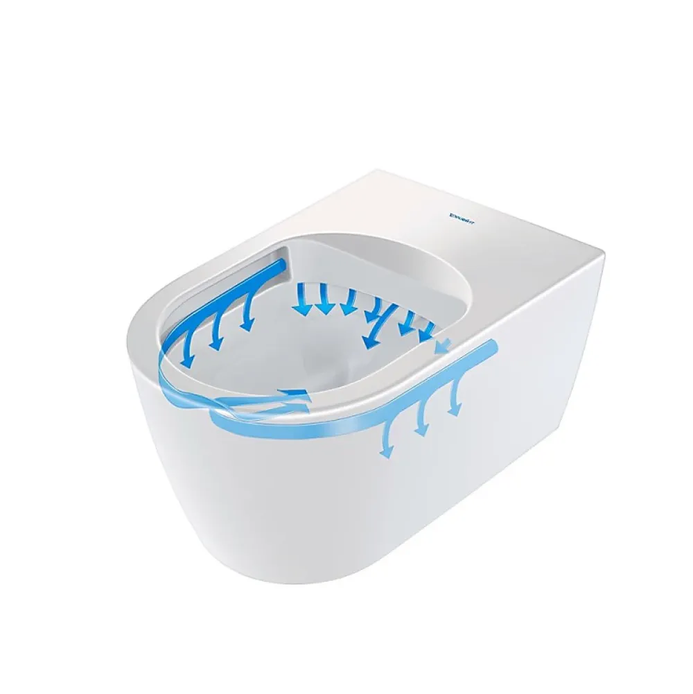 Duravit WC suspendu compact sans bride Me by Starck avec abattant frein de chute
