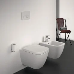 Ideal Standard WC suspendu compact sans bride I.Life S RimLS+ avec abattant frein de chute