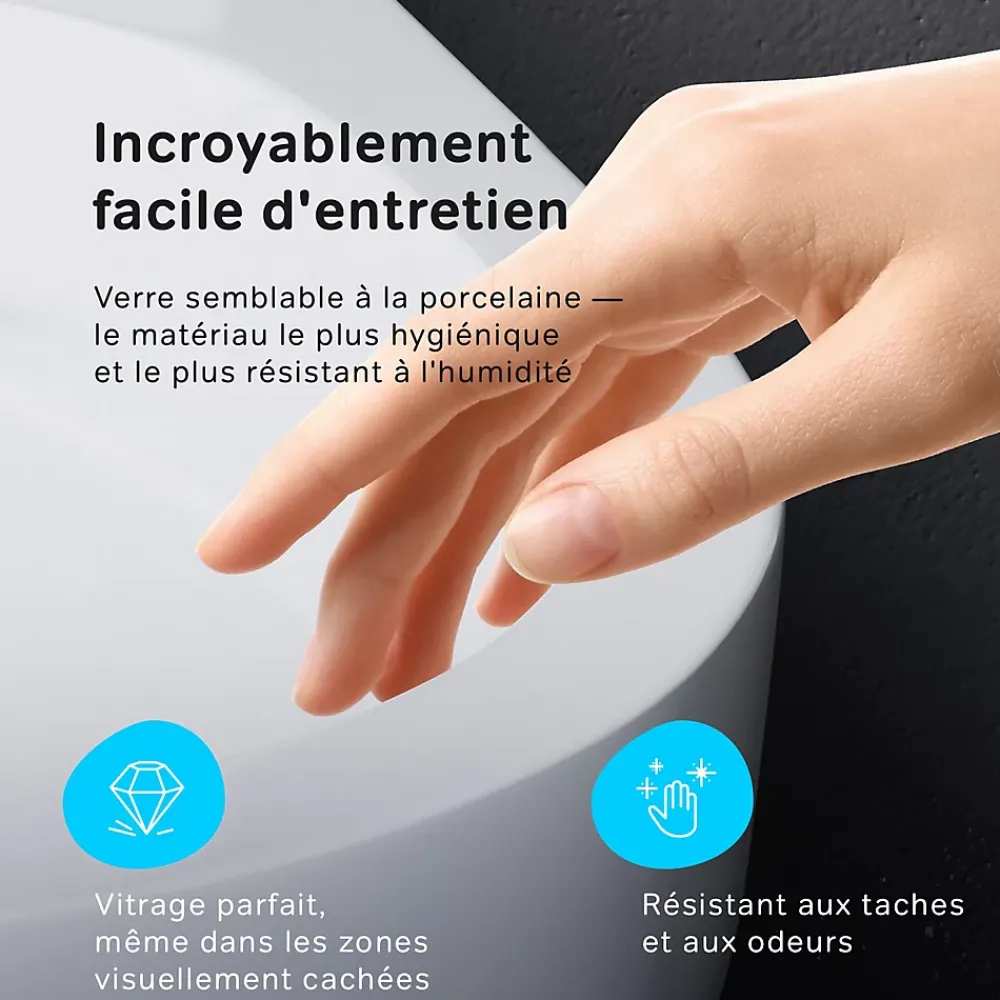 Wc Suspendu|Am.Pm Europe WC suspendu céramique sans bride cuvette WC suspendu sans bord FlashClean abattant amov. frein chute softclose blanc AM.PM Func
