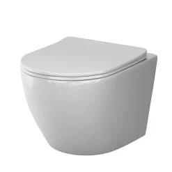Wc Suspendu|Am.Pm Europe WC suspendu céramique sans bride cuvette WC suspendu sans bord AquaSpin abattant amov. frein chute softclose, blanc AM.PM Like