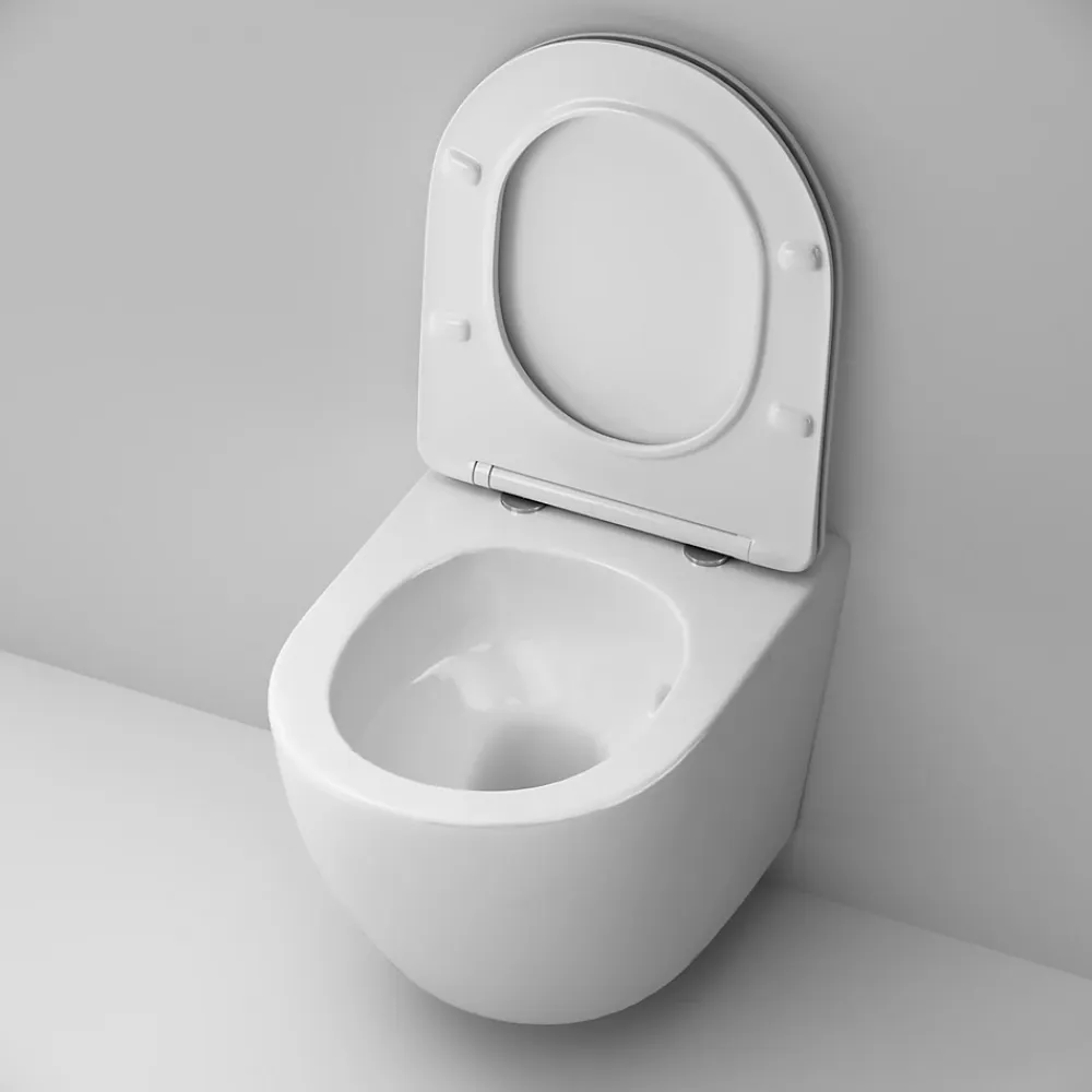 Wc Suspendu|Am.Pm Europe WC suspendu céramique sans bride cuvette WC suspendu sans bord AquaSpin abattant amov. frein chute softclose, blanc AM.PM Like