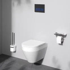 Am.Pm Europe WC suspendu céramique sans bride cuvette WC suspendu sans bord FlashClean abattant amov. frein chute softclose blanc AM.PM