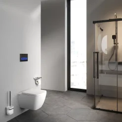 Wc Suspendu|Am.Pm Europe WC suspendu céramique sans bride cuvette WC suspendu sans bord FlashClean abattant amov. frein chute softclose, blanc AM.PM Gem