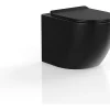 Wc Suspendu|Vente-unique WC suspendu noir mat en céramique sans bride - JAVOINE