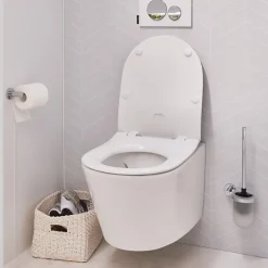 Wc Suspendu|Jacob Delafon WC suspendu sans bride Bastille caréné + abattant