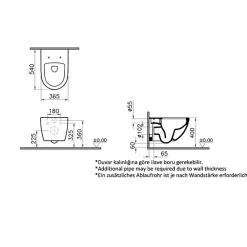 Wc Suspendu|Vitra WC suspendu sans bride Sento lin + abattant