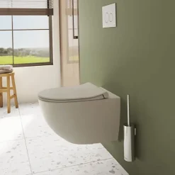 Wc Suspendu|Vitra WC suspendu sans bride Sento lin + abattant