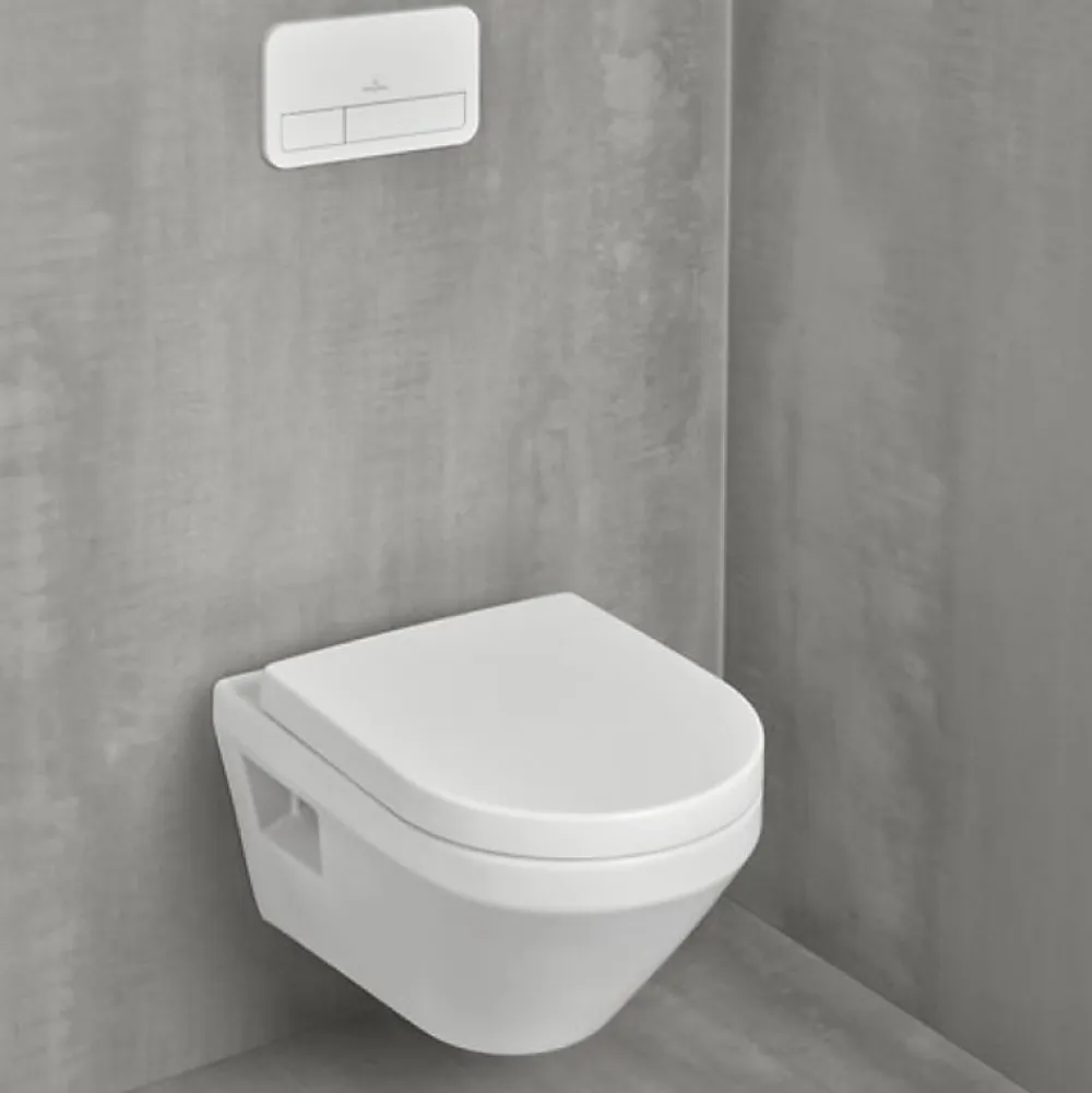 Villeroy & Boch WC suspendu sans bride VILLEROY ET BOCH Architectura Twistflush rond avec abattant