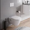Bernstein WC suspendu sans rebord, Cuvette supendue avec abattant fermeture en douceur - 37x36x54cm - Blanc brillant - VIVEO