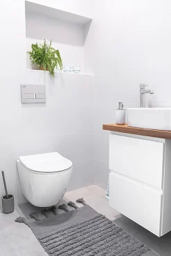 Badland WC Toilettes : cuvette blanche avec siège de toilette Slim Soft-Close