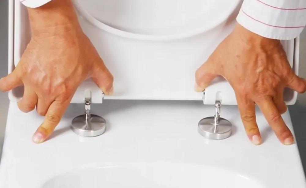 Badland WC Toilettes : cuvette blanche avec siège de toilette Slim Soft-Close