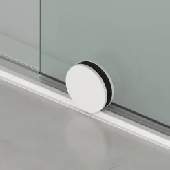 Porte De Douche|Swiss Aqua Technologies X-MOTION Porte de douche 110x200cm Coulissante, anticalcaire avec profilé blanc (SATBWIXM110NIKAB)