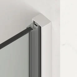 Porte De Douche|Swiss Aqua Technologies X-MOTION Porte de douche 110x200cm Coulissante, anticalcaire avec profilé blanc (SATBWIXM110NIKAB)