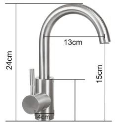 Robinet Lavabo Et Vasque|zmh Robinetterie de lavabo en acier inoxydable Mitigeur de lavabo rotatif à haute pression