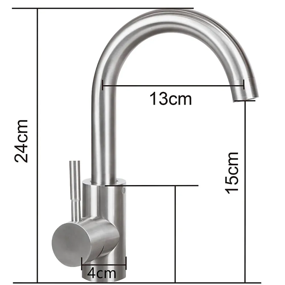 Robinet Lavabo Et Vasque|zmh Robinetterie de lavabo en acier inoxydable Mitigeur de lavabo rotatif à haute pression