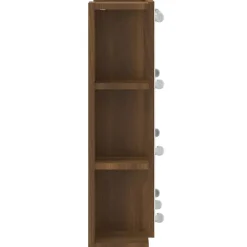 Meuble Wc|zmh Armoire à miroir avec LED Chêne marron 70x16,5x60 cm