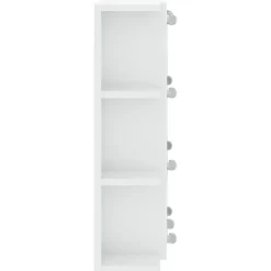 Meuble Wc|zmh Armoire à miroir avec LED Blanc brillant 70x16,5x60 cm