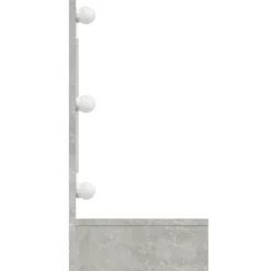 Meuble Wc|zmh Armoire à miroir avec LED Gris béton 90x31,5x62 cm