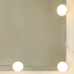 zmh Armoire à miroir avec LED Blanc brillant 90x31,5x62 cm