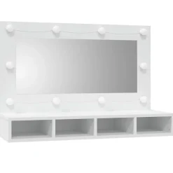 zmh Armoire à miroir avec LED blanc 90x31,5x62 cm