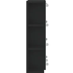 zmh Armoire à miroir avec LED noir 70x16,5x60 cm