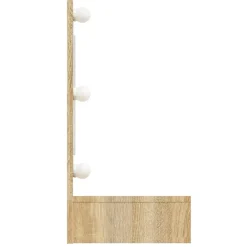 Meuble Wc|zmh Armoire à miroir avec LED Chêne sonoma 90x31,5x62 cm
