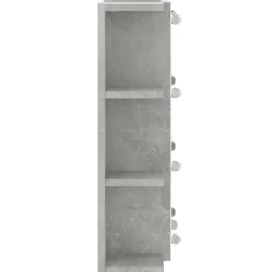 zmh Armoire à miroir avec LED Gris béton 70x16,5x60 cm