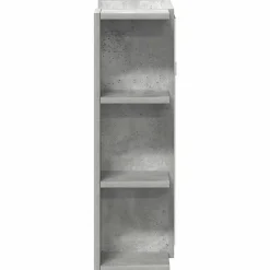 zmh Armoire à miroir de bain Gris béton 80x20,5x64 cm Aggloméré