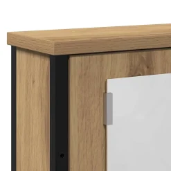 Meuble Wc|zmh Armoire à miroir de salle de bain chêne artisanal 42x12x60 cm