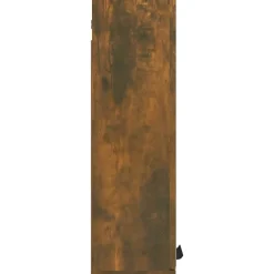 zmh Armoire à miroir de salle de bain Chêne fumé 64x20x67 cm