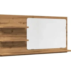 zmh Armoire à miroir de salle de bain chêne artisanal 90x11x45 cm