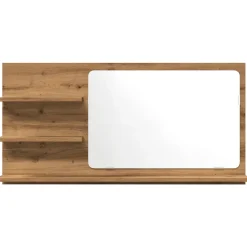 zmh Armoire à miroir de salle de bain chêne artisanal 90x11x45 cm