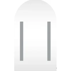zmh Armoire de bain à miroir avec LED arquée blanc 42x13x70 cm