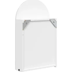 zmh Armoire de bain à miroir avec LED arquée blanc 42x13x70 cm