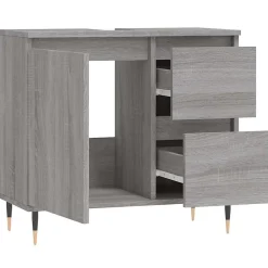 Meuble Wc|zmh Armoire de bain sonoma gris 65x33x60 cm bois d'ingénierie