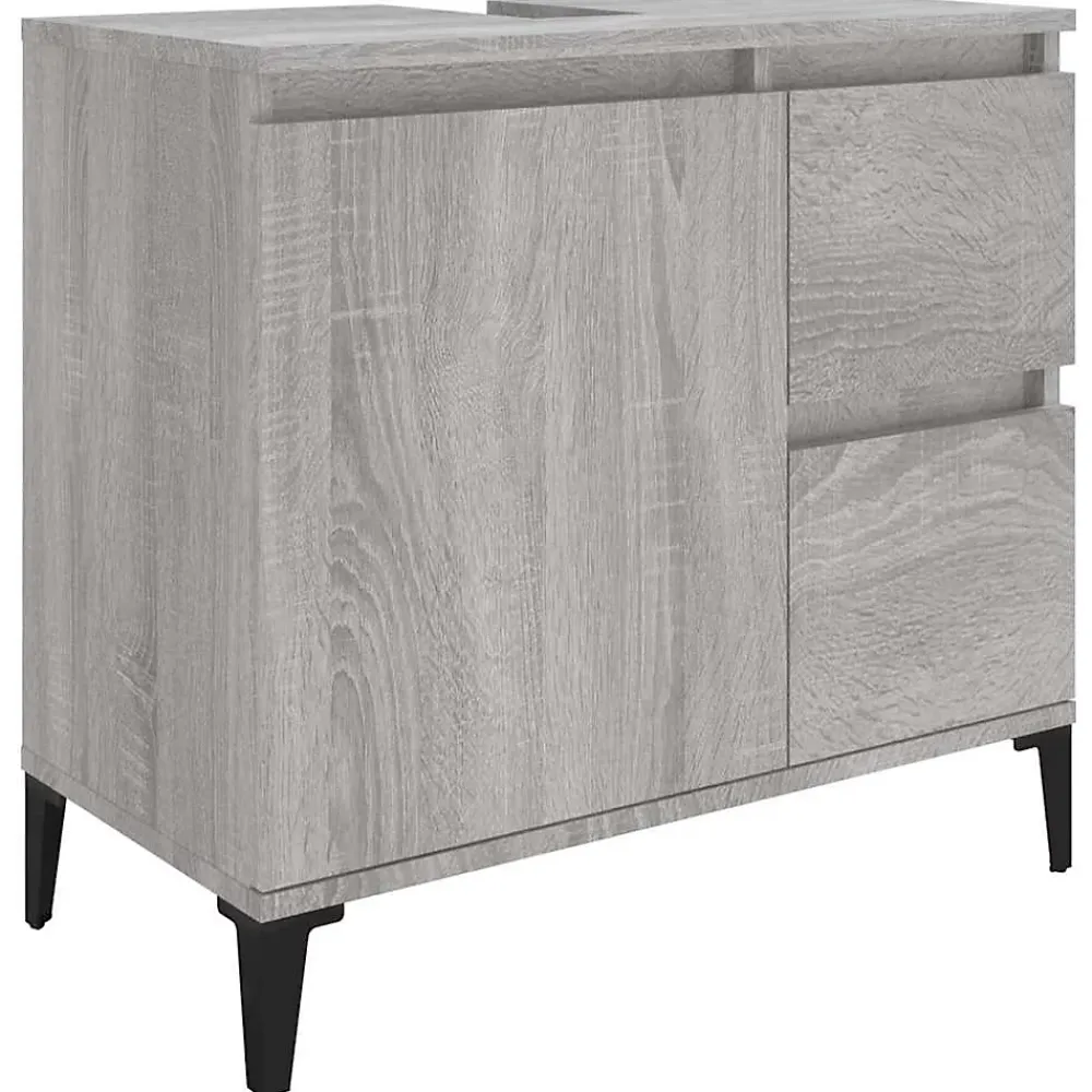 Meuble Wc|zmh Armoire de bain sonoma gris 65x33x60 cm bois d'ingénierie